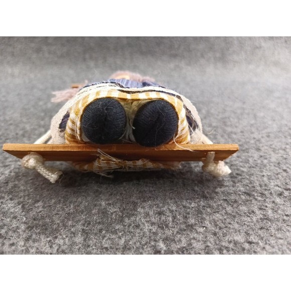 Vintage Porcelain Dolls Marionette Boy & Girl On A Wooden Swing Clown Doll - Picture 5 of 14